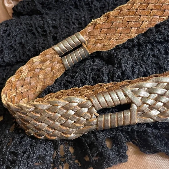 GAP Metallic Braided Leather Belt - Picture 4 of 7